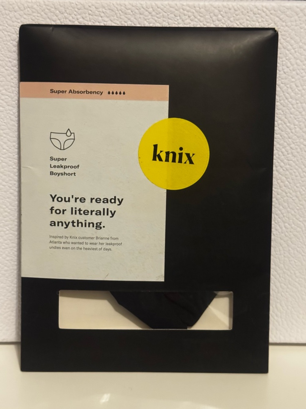 NEW Knix Super Leakproof Boyshort - Black size M